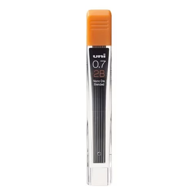 Mech.pencils uchun qo‘rg‘oshin Uni Nano DIA(2B,0,7mm) UL07-102ND 2B