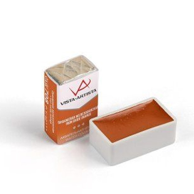 Akvarel bo‘yoqlari Vista-Artista Studio badiiy kolbasi VAV 2,5 ml 12 dona 101 Apelsin temir oksidi