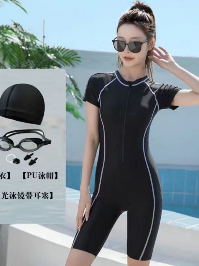 Qisqa yengli ayollar suzish kostyumi ART 565252 XL qora