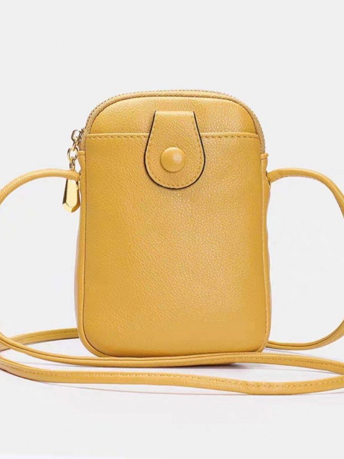 Ayollar uchun tekis rangli mini sumka ART 365852 Sariq