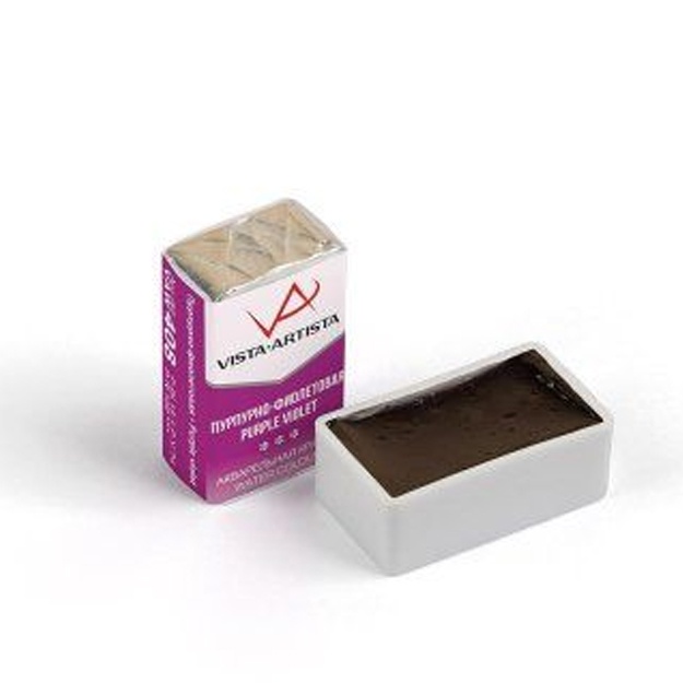 Akvarel bo‘yoqlari Vista-Artista Studio badiiy kolbasi VAV 2,5 ml 12 dona 101 binafsha