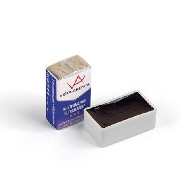 Akvarel bo‘yoqlari Vista-Artista Studio badiiy kolbasi VAV 2,5 ml 12 dona 101 ultramarin