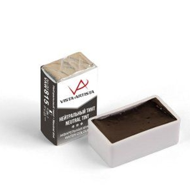 Akvarel bo‘yoqlari Vista-Artista Studio badiiy kolbasi VAV 2,5 ml 12 dona 101 neytral rang