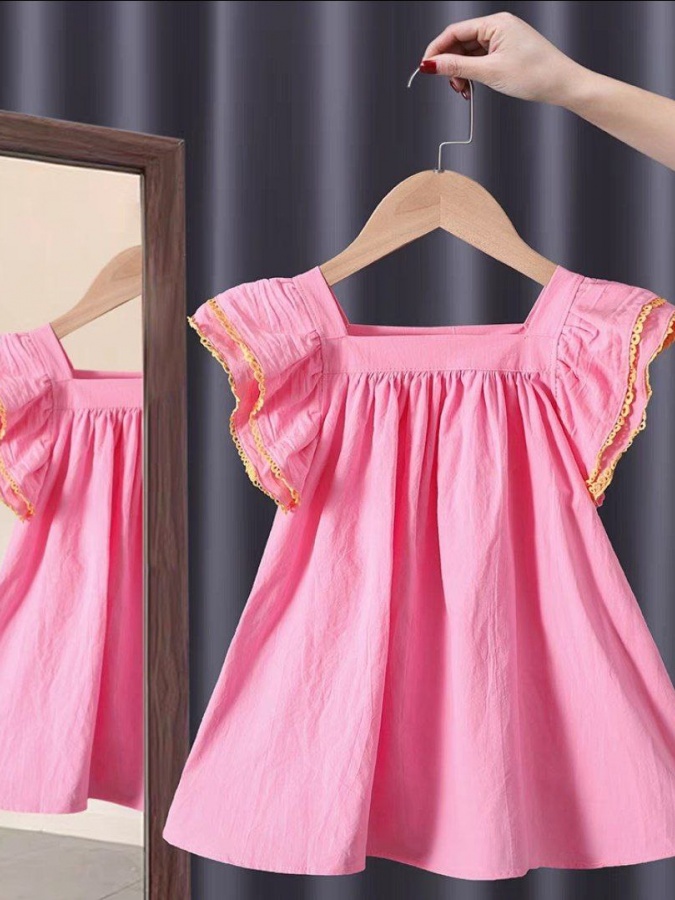 Qizaloqlar uchun ko‘ylaklar ART 54210520 Pushti 120 sm bolaning bo'yi