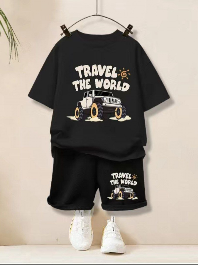 O‘g‘il bolalar uchun komplekt kostyum Travel the world ART 7541564210 Qora 110 sm bolaning bo'yi