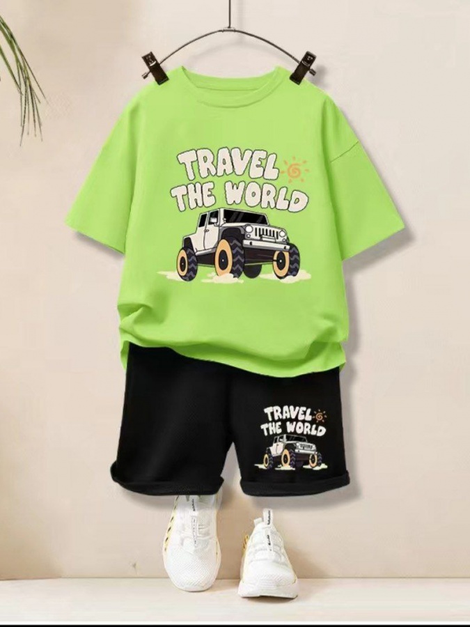 O‘g‘il bolalar uchun komplekt kostyum Travel the world ART 7541564210 Yashil 140 sm bolaning bo'yi