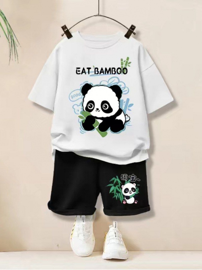 Bolalar uchun Panda suratiki kostyum ART 498548541 Oq 130 sm bolaning bo'yi