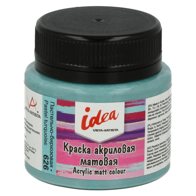Краска акриловая Vista-Artista idea для декора матовая IMA-50 50 мл Пастельно-бирюзовый
