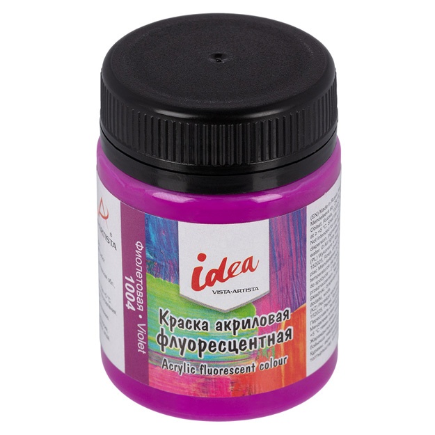 Akril bo‘yoq Vista-Artista idea dekor uchun lyuminestsent IFA-50 50 ml binafsha