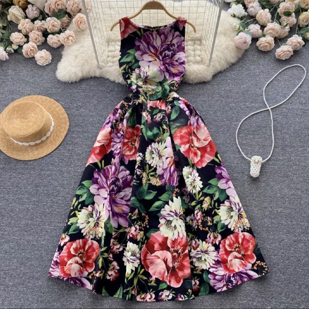 Ayollar uchun yengsiz libos ART 846518 XL qora
