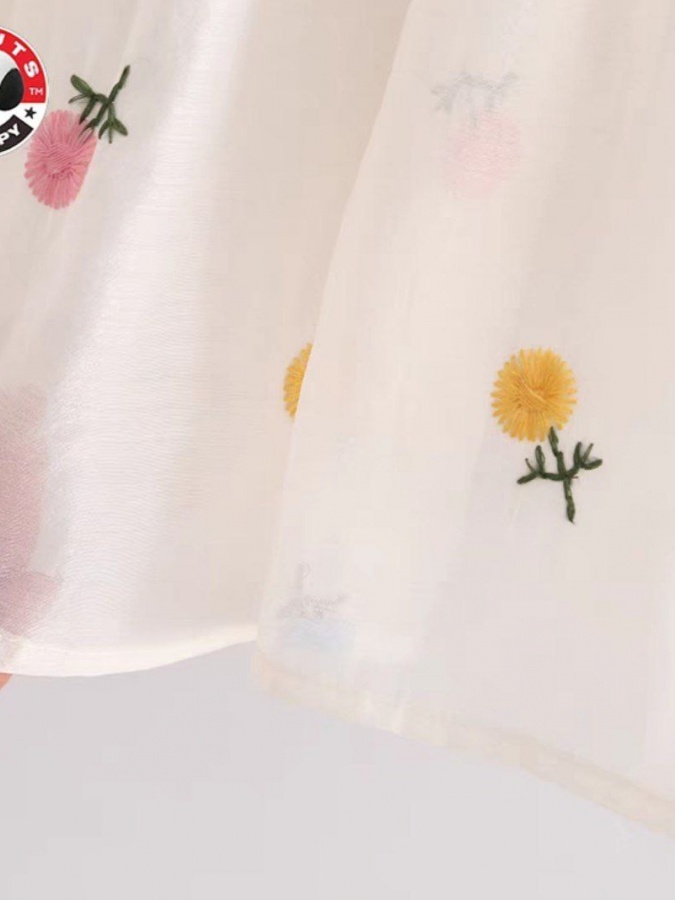 Qizaloqlar uchun gulli kashtali liboslar ART 6934597 110 sm bolaning bo'yi