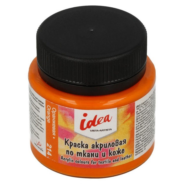 Akril bo‘yoq Vista-Artista idea mato va teriga asosiy ranglarni bo‘yash ITA-50 50 ml apelsin rang