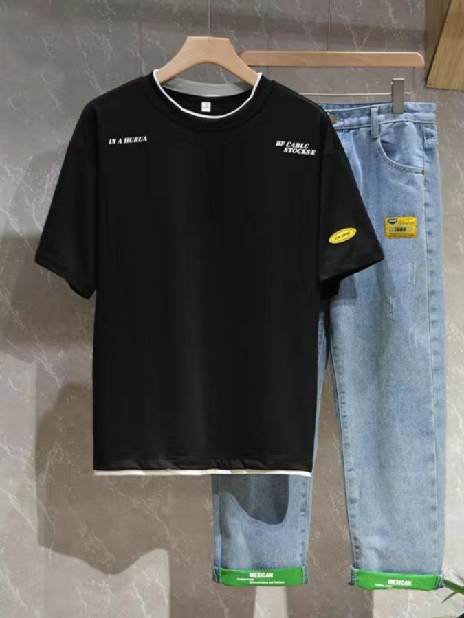 Erkaklar uchun zamonaviy to‘plamlar yig‘indisi ART 047485 qora 3XL