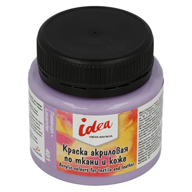 Akril bo‘yoq Vista-Artista idea mato va teriga asosiy ranglarni bo‘yash ITA-50 50 ml Lavanda