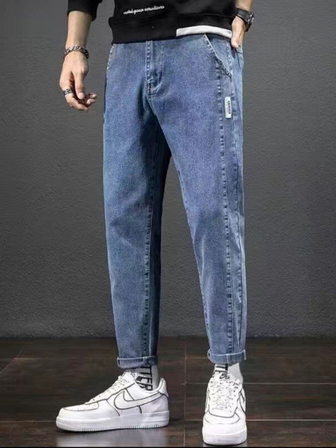Мужские джинсовые брюки АРТ 015820 голубой 5XL