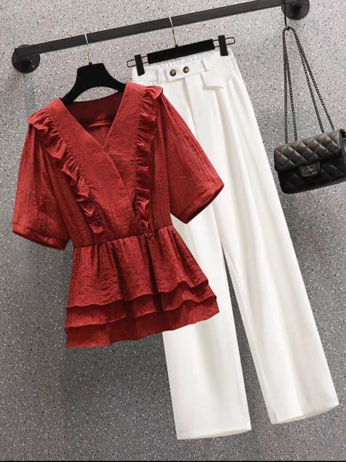 Ayollar kostyumi ART 42031 Qizil 4XL