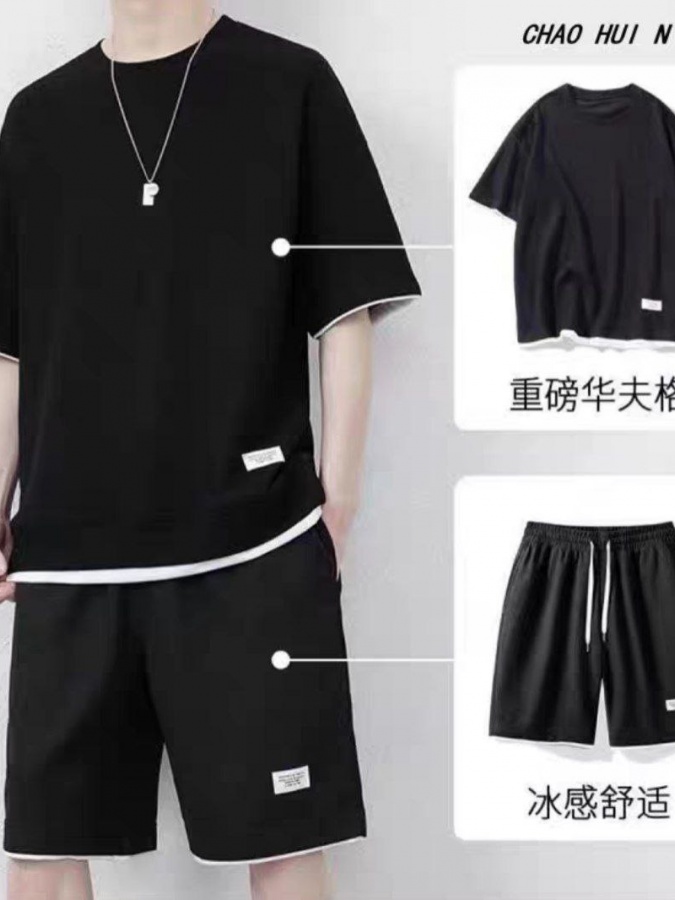 Erkaklar uchun yozgi Oversize to‘plamlari ART 14896320 qora 4XL