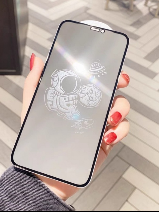 Защитное стекло для смартфонов с милыми принтами АРТ 1425666 iPhone 13 Pro Прозрачный 3