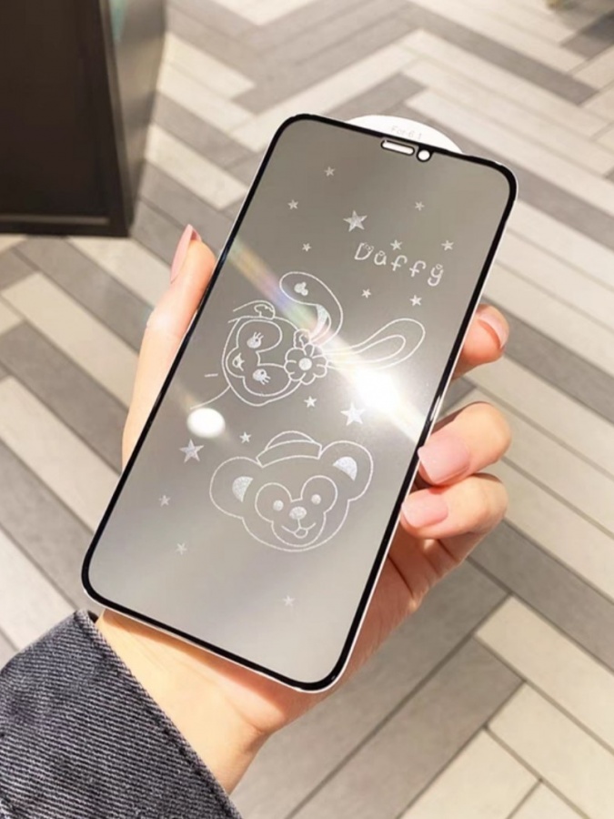 Защитное стекло для смартфонов с милыми принтами АРТ 1425666 iPhone 12 Pro Прозрачный 2