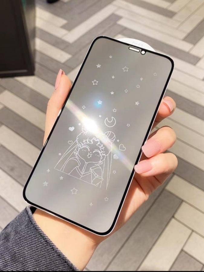 Yoqimli printli smartfonlar uchun himoya oynasi ART 2581251 iPhone Xs Shaffof 4