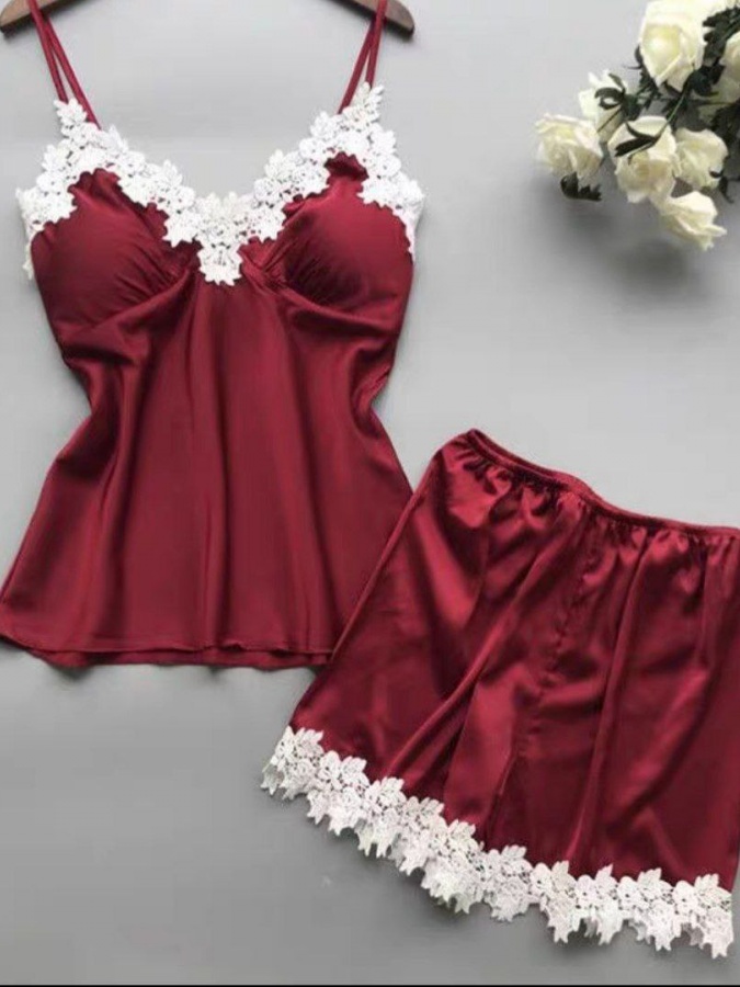 Ayollar uchun  pijama ART 61616 S bordoviy