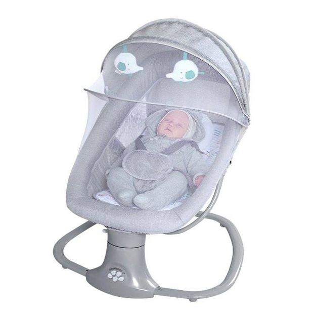 Chaqaloq belanchak Luxmom Y-8105 avtomatik tebranadigan stul Kulrang