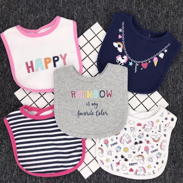 Трикотажные слюнявчики для детей АРТ 0230202 Разноцветный4