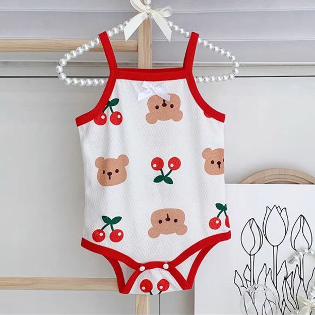 Qizaloqlar uchun mayka bo‘dilar ART 561631 Oq-qizil 66 sm bolaning bo'yi