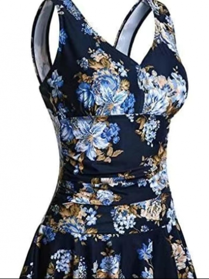 Ayollari uchun  cho‘milish kiyimlari ART 71251 4XL sine-goluboy