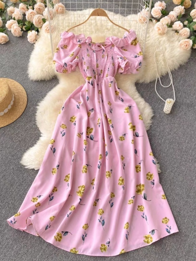 Ayollar uchun kalta yengli ko‘ylaklar ART 5644184 L pushti