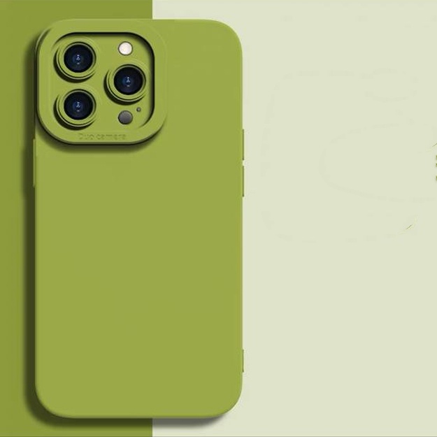Силиконовые чехлы для смартфонов Iphone АРТ 6541656 Зелeный iPhone 13