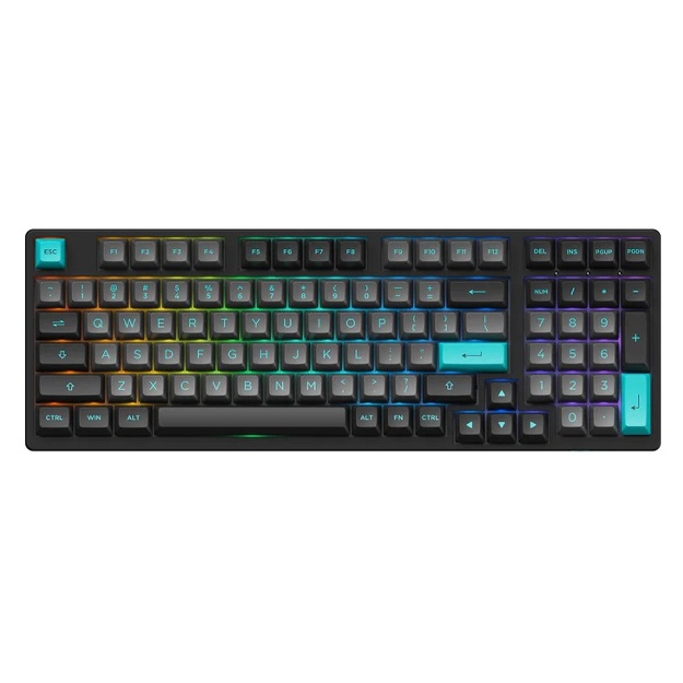Mexanik klaviatura Akko 3098B Black & Cyan CS Jelly White RGB (6925758617635)