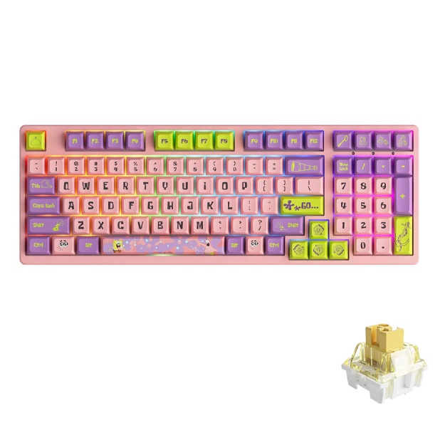Mexanik klaviatura Akko 3098S RGB Patrick CS Sponge RGB (6925758613910)