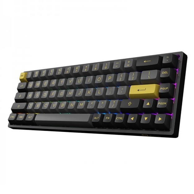 Mexanik klaviatura Akko 3068B Plus Black&Gold CS Jelly Pink RGB (6925758619264)