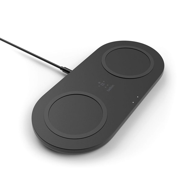 Simsiz zaryadlovchi qurilma Belkin Wireless Dual Pads Charging Qi, 15W Qora (WIZ008VFBK)