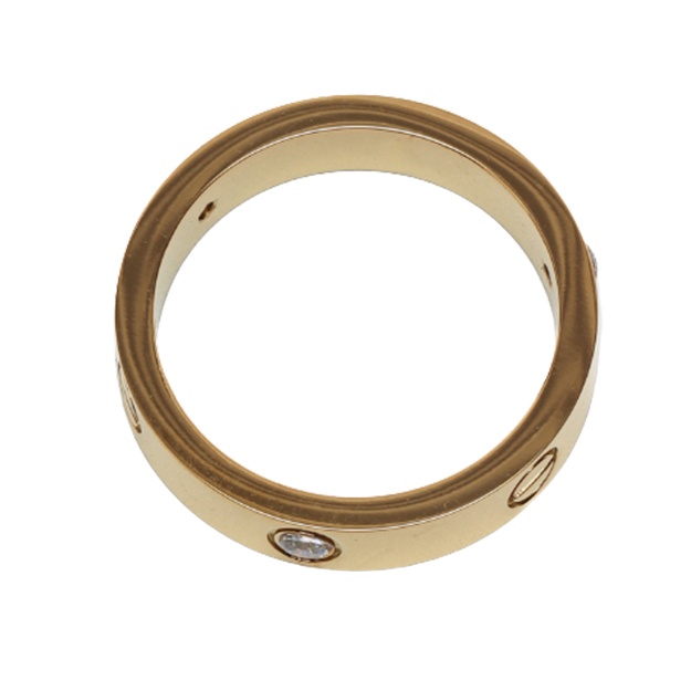 Uzuk Stainless Steel tosh qo‘shimchalari bilan Oltin rang 16