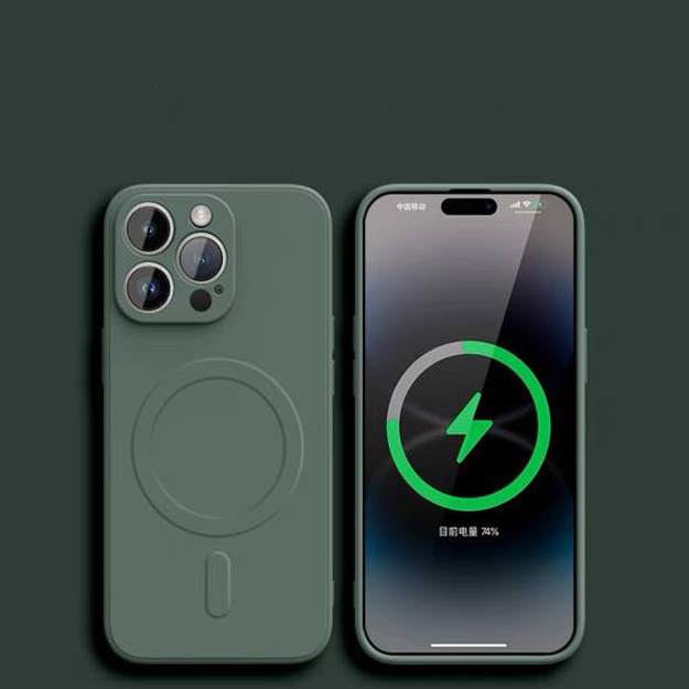 Силиконовые чехлы для смартфонов Iphone АРТ 21345641 Зелeный iPhone 12