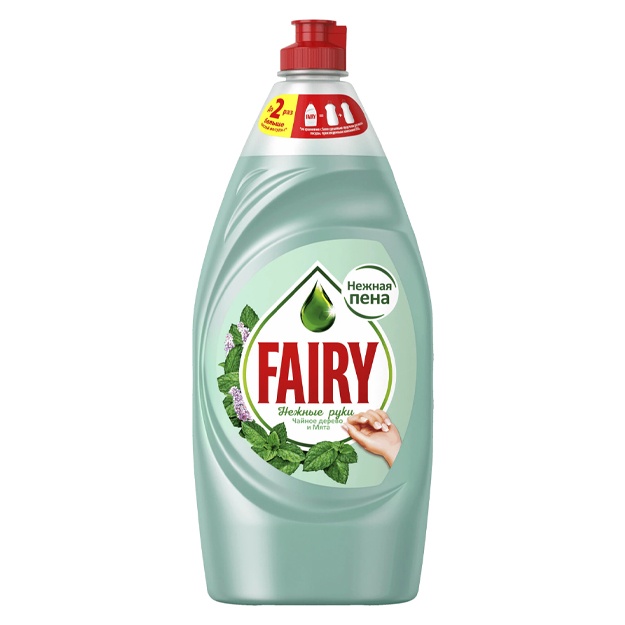 Fairy idishlari uchun yuvish vositasi 900 ml Sensitive Tea tree & Mint