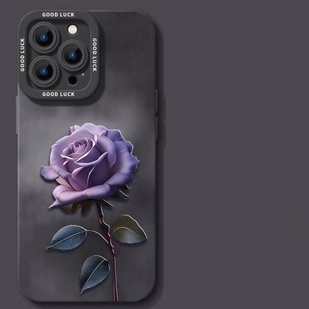 Цветочный защитный чехол с дизайном 3D АРТ 5644486444 Черный Iphone 14