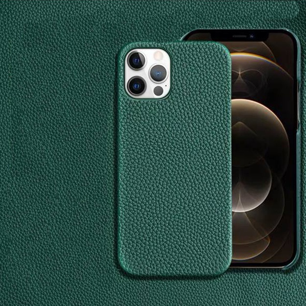 Защитные чехлы из эко кожи для смартфонов Iphone АРТ 1356430 Зелeный iPhone 13 Pro Max