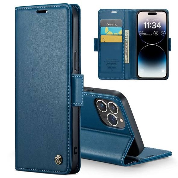 Kitob ko‘rinishidagi himoya g‘iloflari kartalar uchun karmon bilan ART 769843000 Havo rang Iphone 14