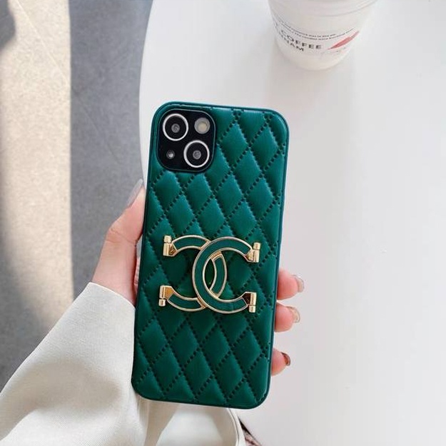 Mashxur brend Chanel logotipi tushirilgan homoya g‘iloflari ART 56413050 Yashil rang iPhone Xr
