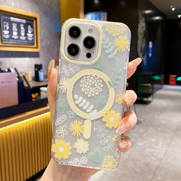 Защитные чехлы для смартфонов с цветочным узором АРТ 654136000 iPhone 11 Pro Max Желтый