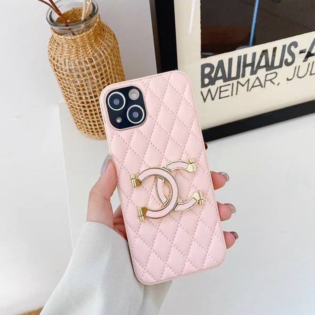 Mashxur brend Chanel logotipi tushirilgan homoya g‘iloflari ART 56413050 Pushti Iphone 14