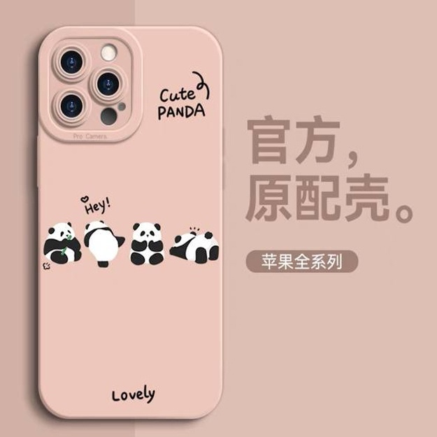 Smartfo‘nlar uchun Panda suratili g‘iloflar ART 4569448 Pushti sitrus Iphone 14 Plus