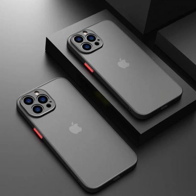 Iphone smartfonlari uchun matli shaffof korpuslar ART 25680000 Qora iPhone X
