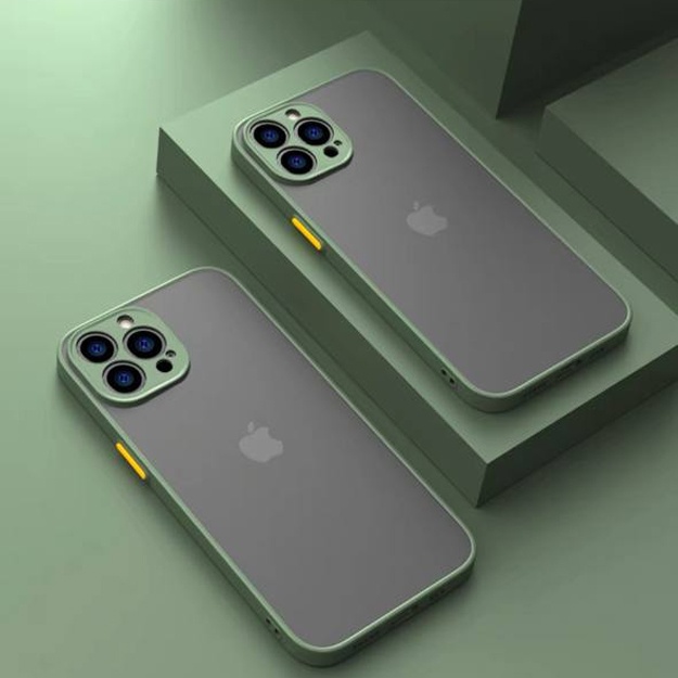 Матово прозрачные чехлы для смартфонов Iphone АРТ 25680000 Зелeный iPhone 14 Pro Max