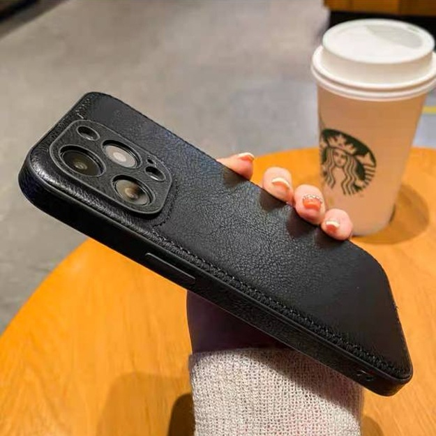 Защитные чехлы из кожаного материала АРТ 41060144 Черный iPhone Xs Max