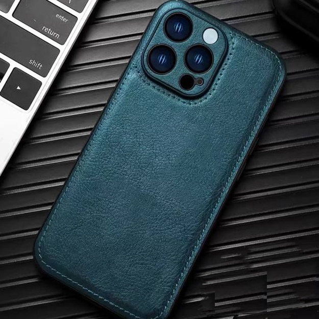 Кожаные чехлы для смартфонов Iphone АРТ 165416000 Бирюзовый iPhone 12