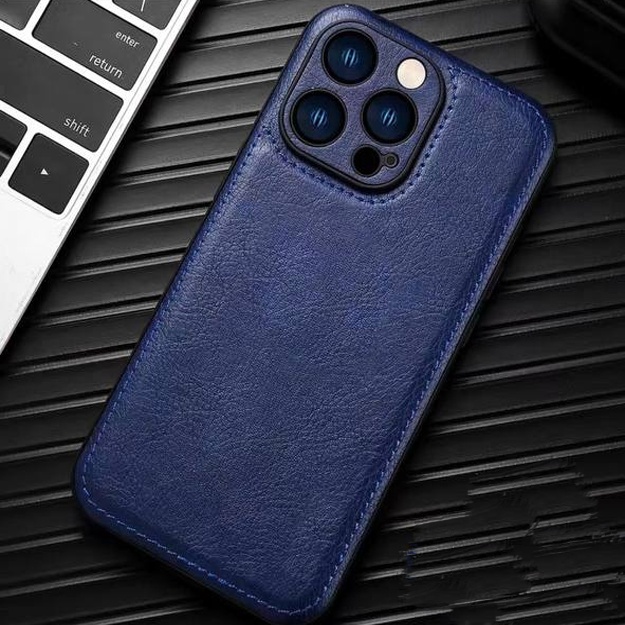 Кожаные чехлы для смартфонов Iphone АРТ 165416000 Голубой Iphone 14
